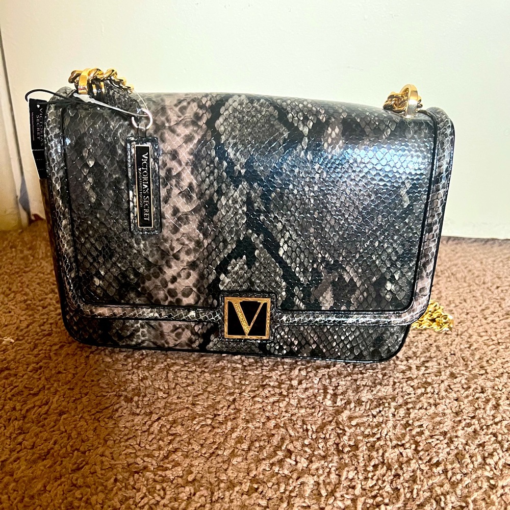 snakeskin shoulder bags Victoria secret bag